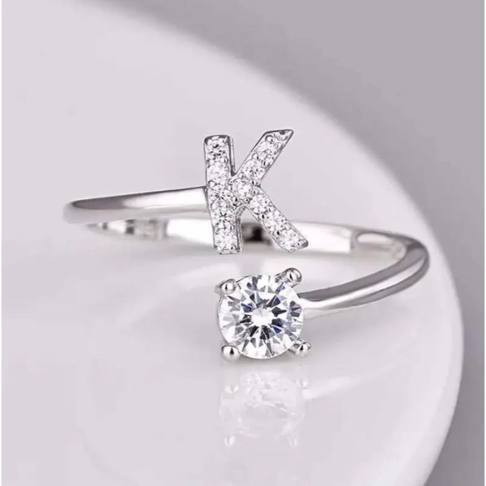 Initials Name Letter Ring
